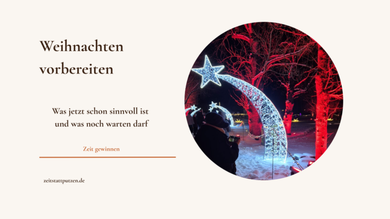 Weihnachten vorbereiten: weihnachtliche Beleuchtung mit Sternen im Schnee